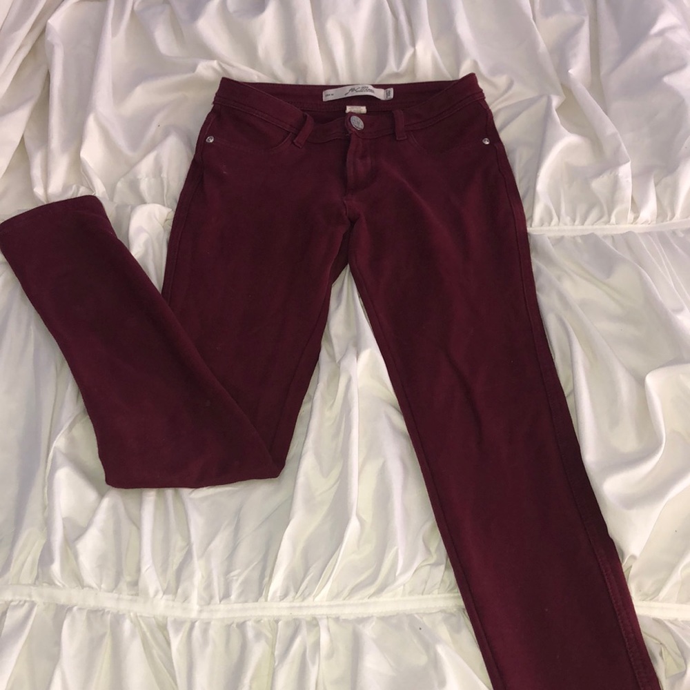 Dark red jeans!